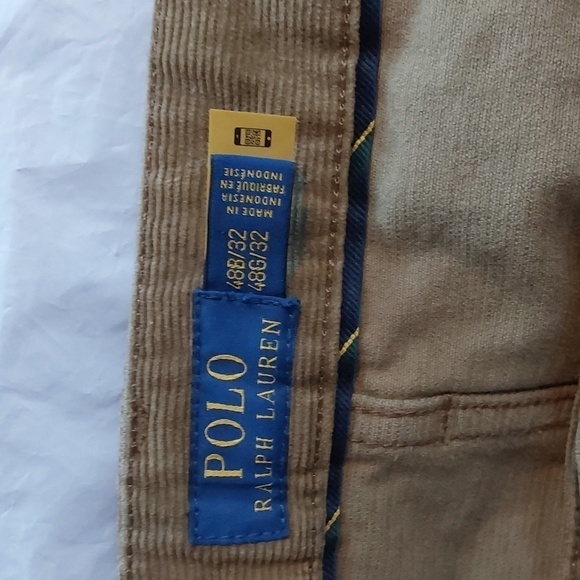Polo Ralph Lauren Mens Corduroy Classic Stretch Pants Preppy Neutral Sz.48B X 32 - Picture 13 of 13
